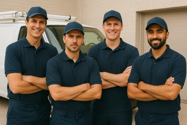 4 plumbing technicians posing for the camera from Emergency Plumber Grand Prairie in Grand Prairie, TX - Plumbing Pipe Redesign