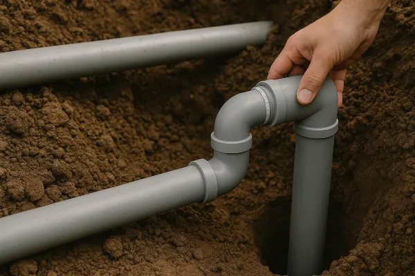 PVC pipes going underground from Emergency Plumber Grand Prairie in Grand Prairie, TX - Slab Leak Detection